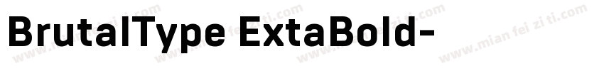 BrutalType ExtaBold字体转换